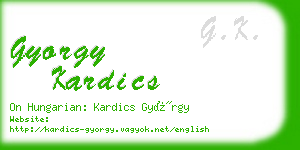 gyorgy kardics business card